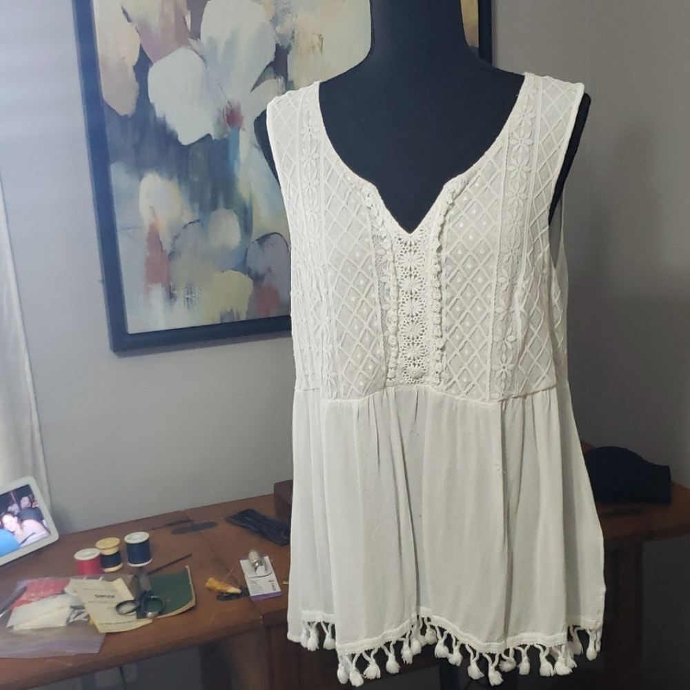 Cool White Sleeveless Top